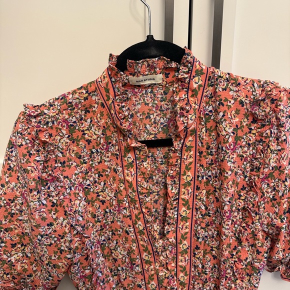 Max Studio Floral Patterned Fabric - Size S - Picture 5 of 5